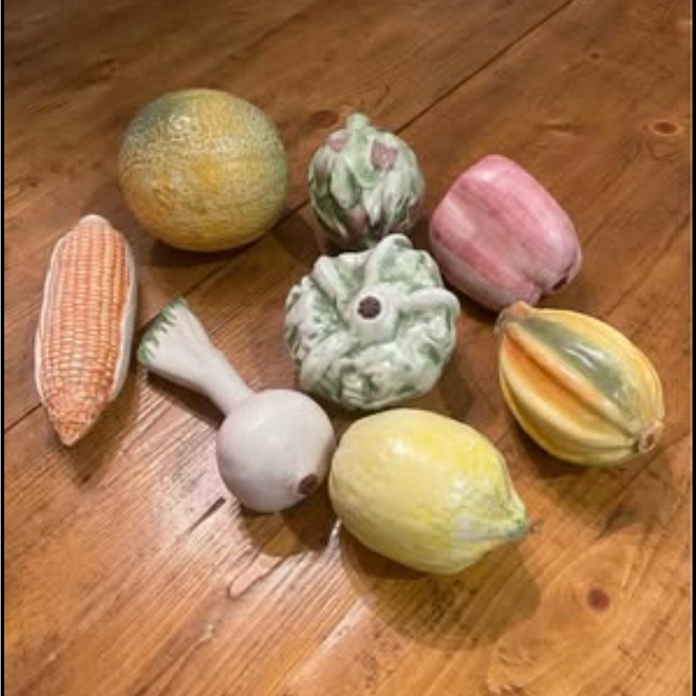 Vintage Hand Painted Italian Ceramic Vegetables